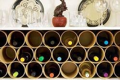 Mailing Tube Wine Rack via ReadyMade Mag