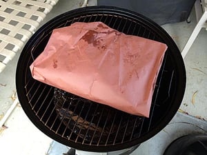 pink butcher paper brisket